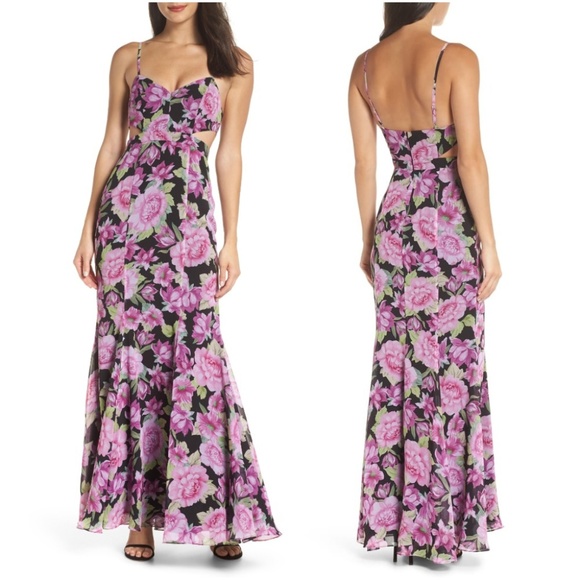fame and partners floral dress